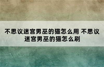 不思议迷宫男巫的猫怎么用 不思议迷宫男巫的猫怎么刷